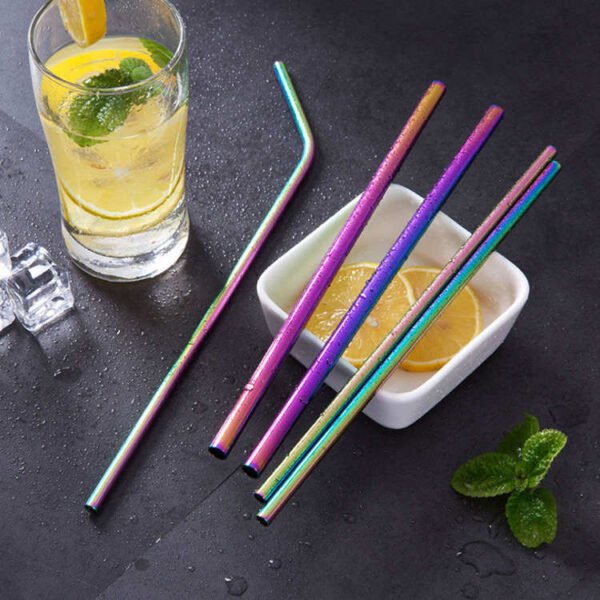 Reusable Stainless Steel Straws Metal Drinking Straws - 图片 5