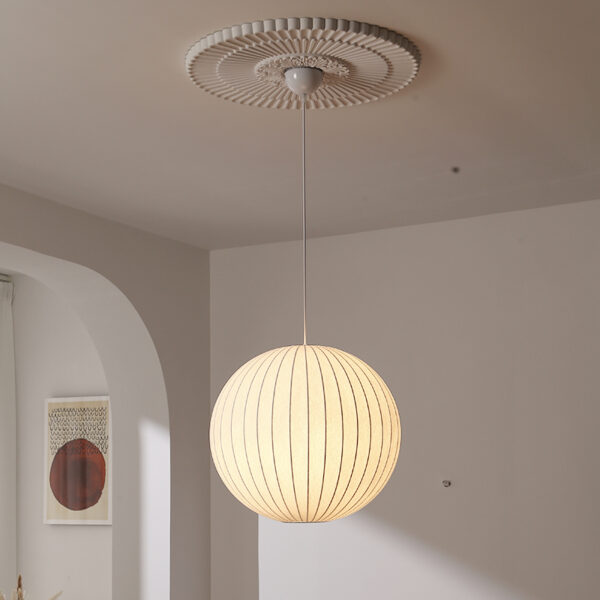 Silk Fiber Pendant Light - 图片 2