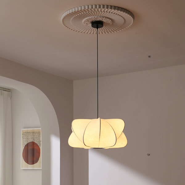 Silk Chandelier Dining Room Lamp - 图片 3
