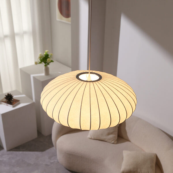 Silk Fiber Pendant Light - 图片 2