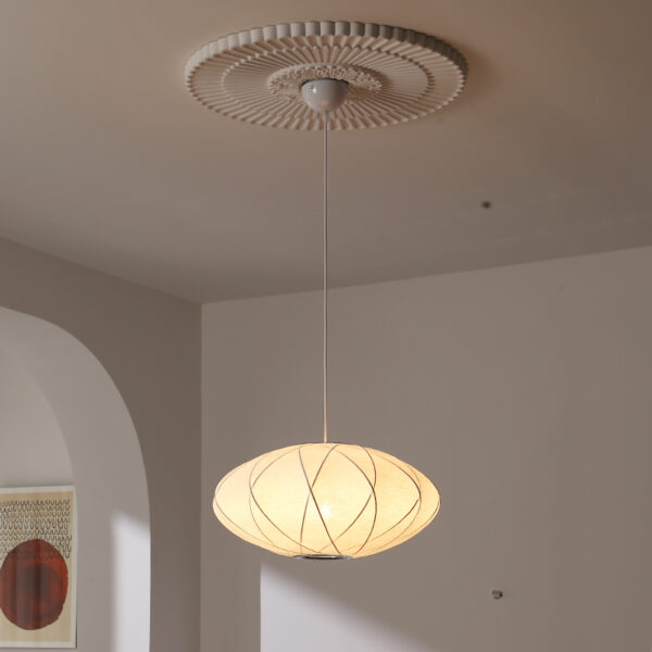 Silk Fiber Pendant Light - 图片 2