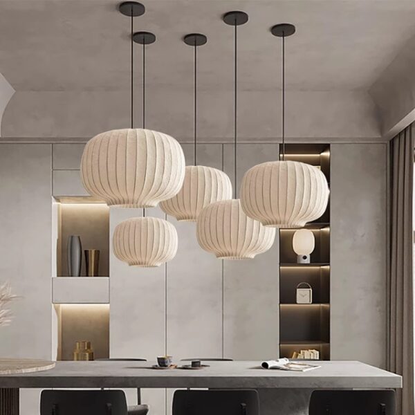 Silk Fiber Pendant Light - 图片 5