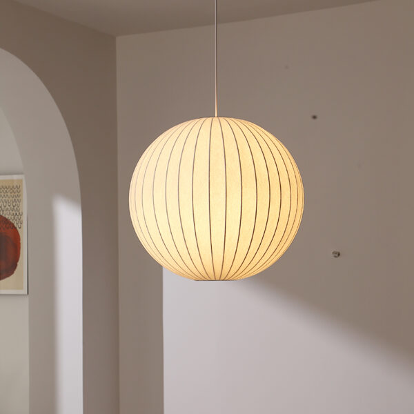 Silk Fiber Pendant Light - 图片 4