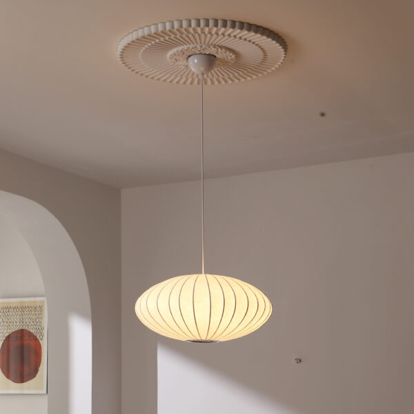 Silk Fiber Pendant Light - 图片 4