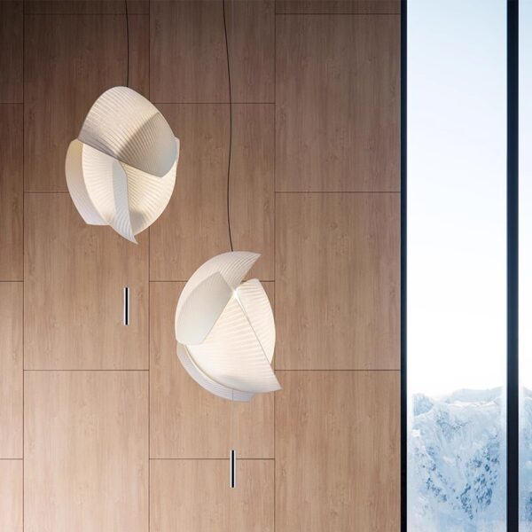 Silk Fiber Pendant Light - 图片 3