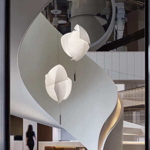 Silk Fiber Pendant Light - 图片 4