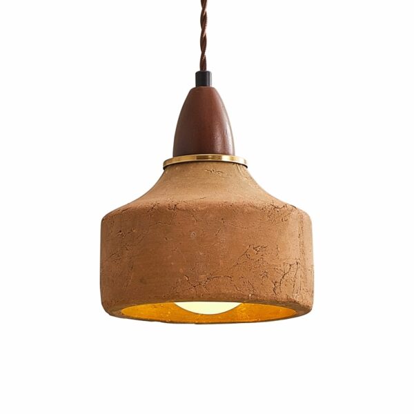 Ceramic Walnut Wood Art Bedroom Pendant Light