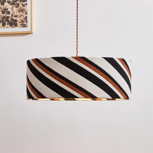 Artisanal Fabric Pendant Light - 图片 2
