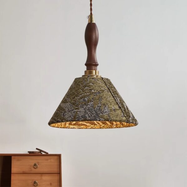 Artisanal Fabric Pendant Light - 图片 2