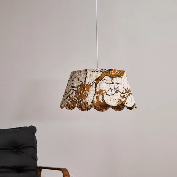 Artisanal Fabric Pendant Light - 图片 4
