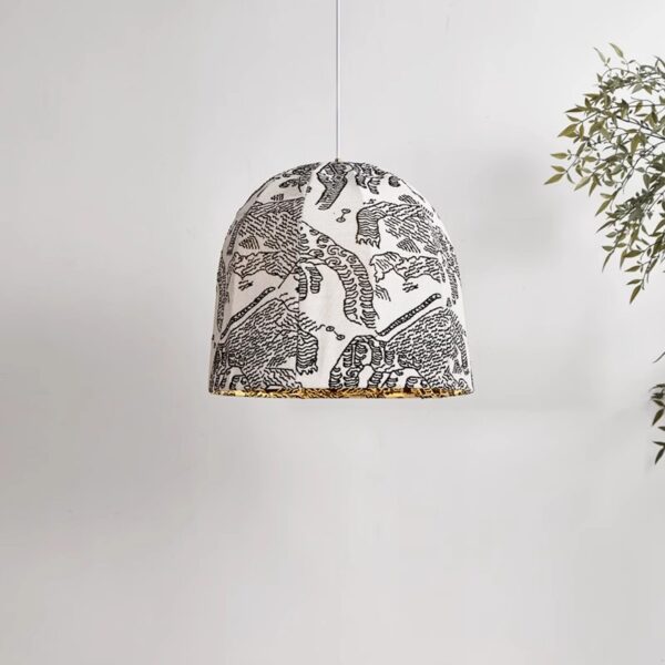 Artisanal Fabric Pendant Light - 图片 4