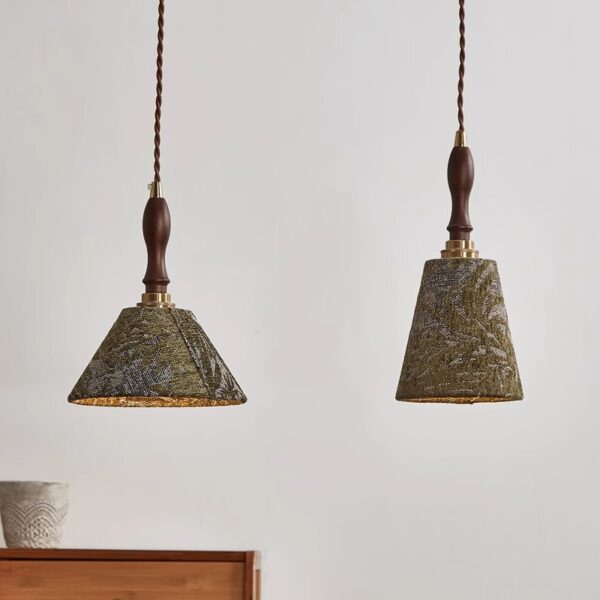 Artisanal Fabric Pendant Light - 图片 5