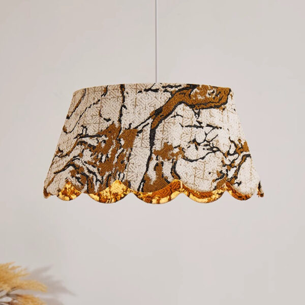 Artisanal Fabric Pendant Light - 图片 2