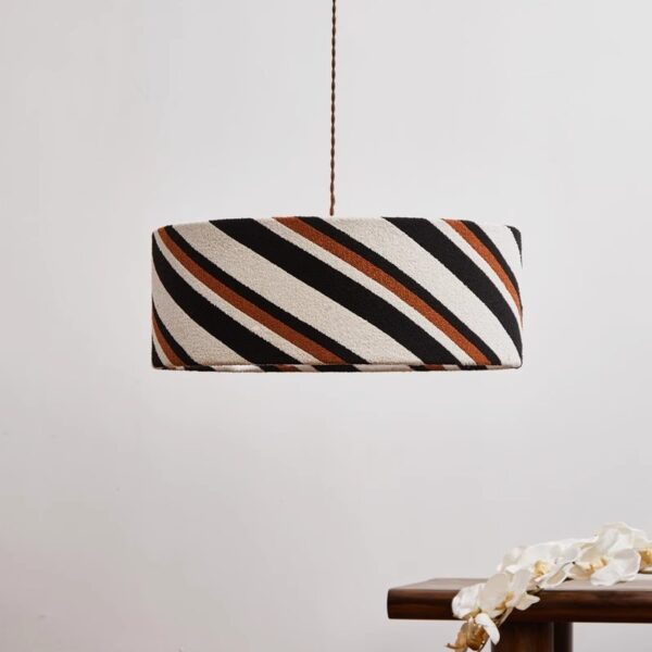 Artisanal Fabric Pendant Light - 图片 3