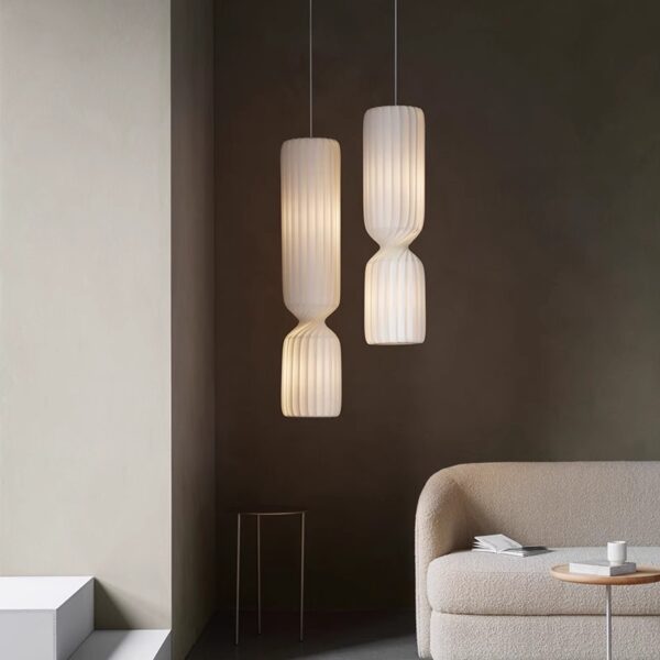 Silk Fiber Pendant Light - 图片 3