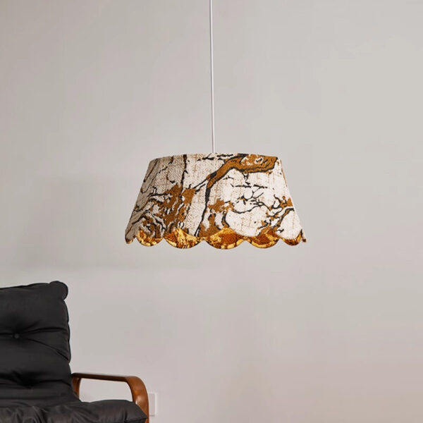 Artisanal Fabric Pendant Light - 图片 5