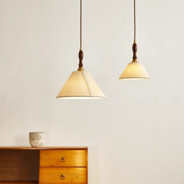 Artisanal Fabric Pendant Light - 图片 2