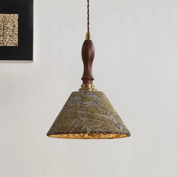 Artisanal Fabric Pendant Light - 图片 3