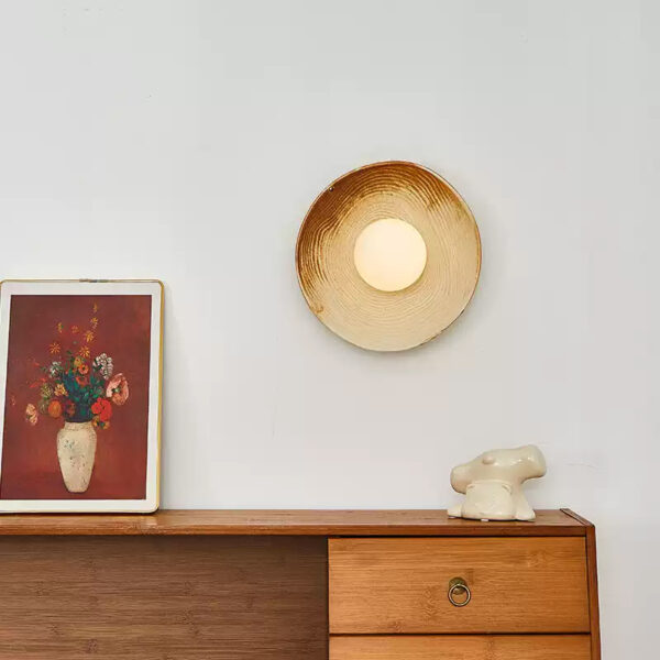 Modern Simple Ceramic Wall Lamp - Living Room Background Wall Decoration - 图片 2