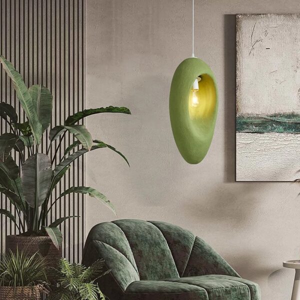 Single-Light Wabi-Sabi Chandelier - 图片 2