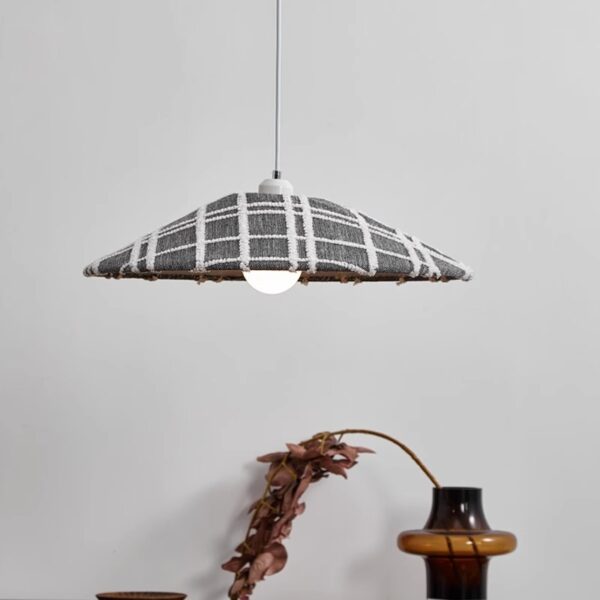 Artisanal Fabric Pendant Light - 图片 2