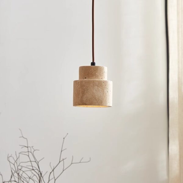 Natural Color Palette Ceramic Wooden Chandelier - 图片 2