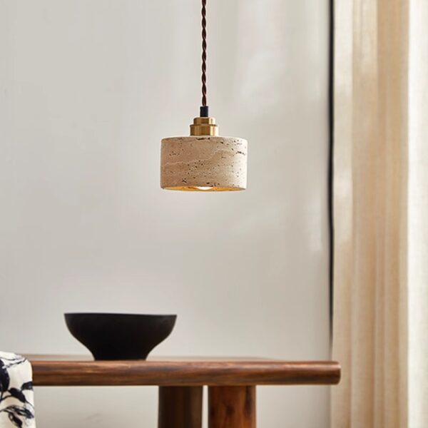 Faux Marble Resin Chandelier, Wabi-Sabi Style - 图片 2