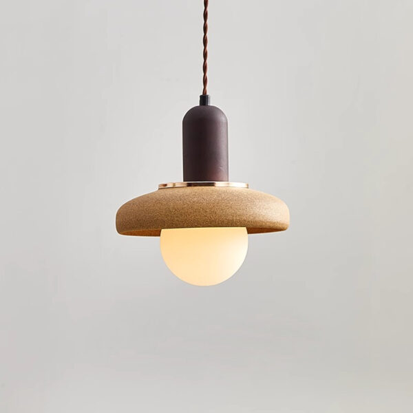 High-Fired Ceramic Wooden Chandelier - 图片 2