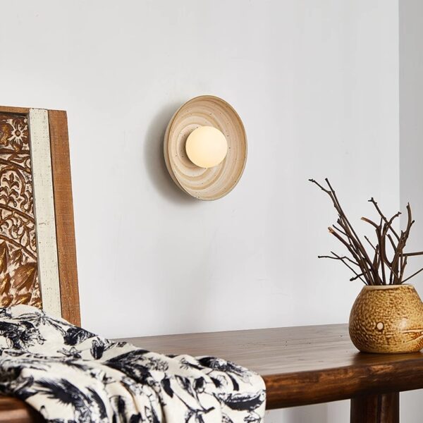 Ceramic Relief Wall Sconce - 图片 2