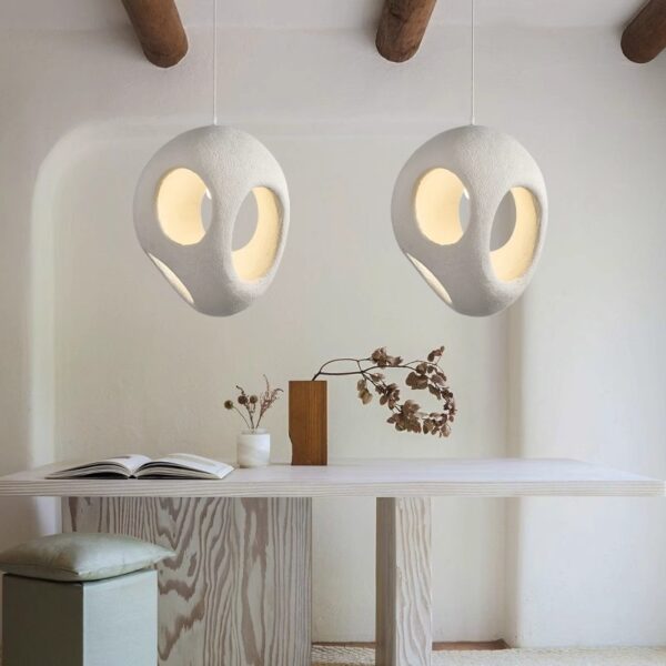 Asymmetrical Geometric Wabi-Sabi Chandelier - 图片 3