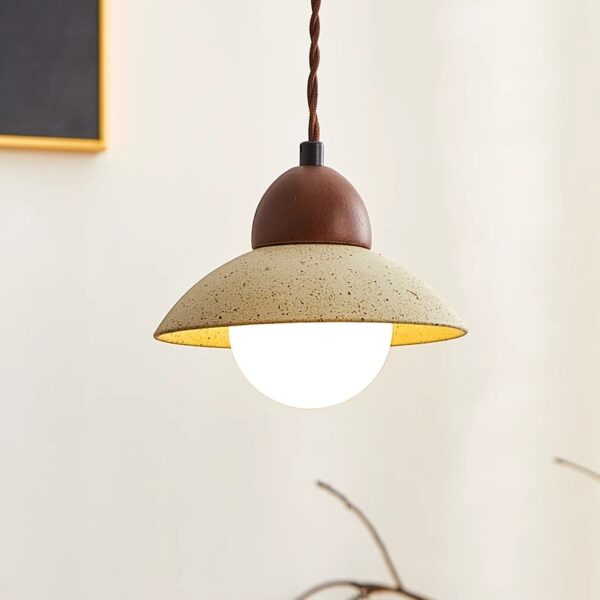 Vintage Industrial Ceramic Wooden Chandelier - 图片 3