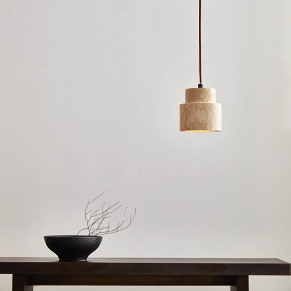 Natural Color Palette Ceramic Wooden Chandelier - 图片 3