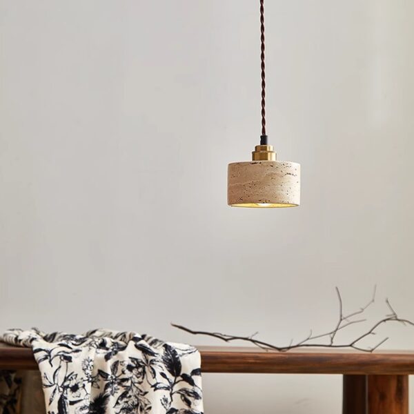 Faux Marble Resin Chandelier, Wabi-Sabi Style - 图片 3