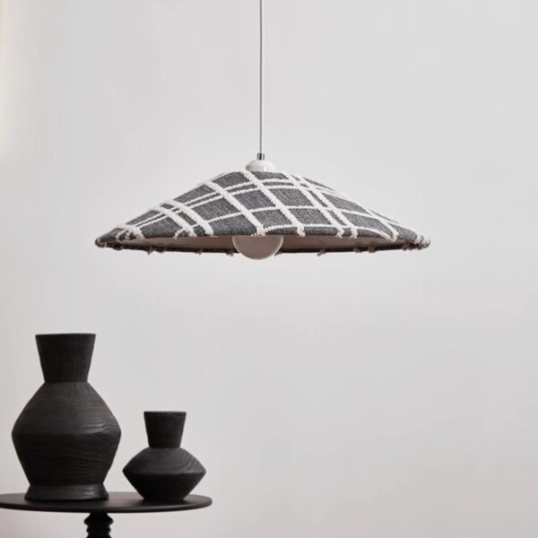 Artisanal Fabric Pendant Light - 图片 5