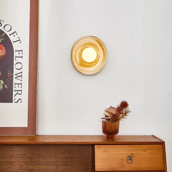 Japanese Wabi-Sabi Ceramic  Wall Sconce - 图片 3