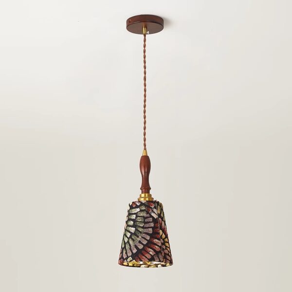 Artisanal Fabric Pendant Light - 图片 2