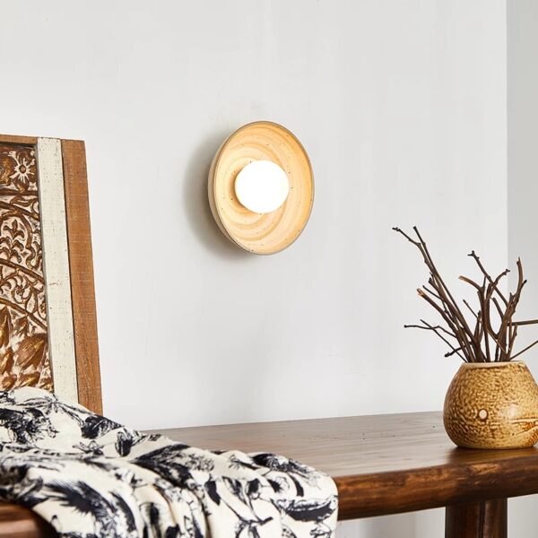 Ceramic Relief Wall Sconce - 图片 3