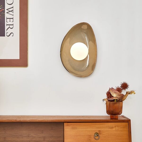 Nordic Minimalist Ceramic Wall Sconce - 图片 3