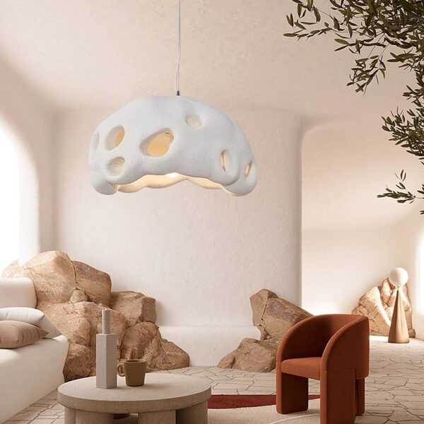 Concrete Chandelier, Wabi-Sabi Industrial Style - 图片 4