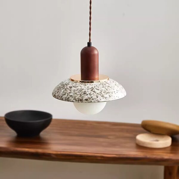 Zen Ceramic Wooden Chandelier, Custom Handcraft - 图片 4