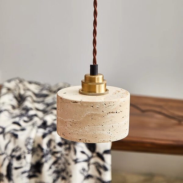 Faux Marble Resin Chandelier, Wabi-Sabi Style - 图片 4