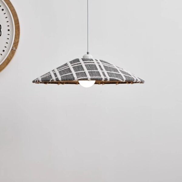 Artisanal Fabric Pendant Light - 图片 4