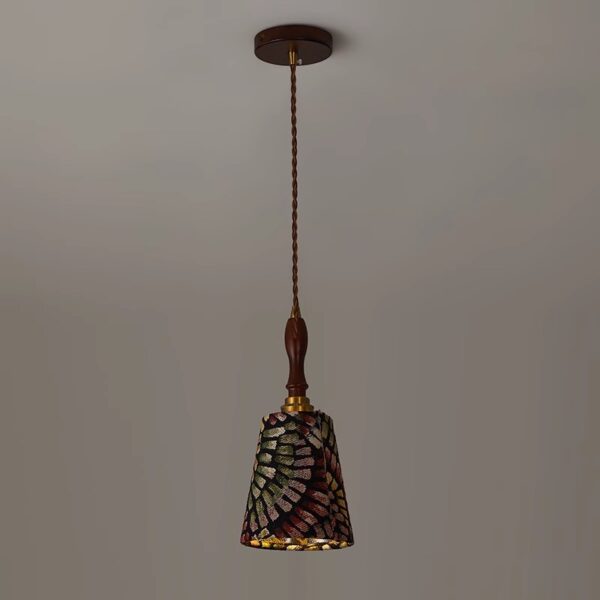 Artisanal Fabric Pendant Light - 图片 3