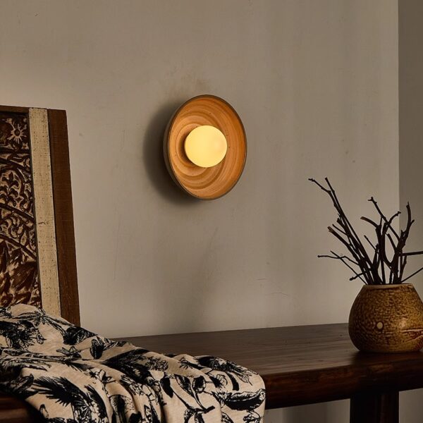 Ceramic Relief Wall Sconce - 图片 4