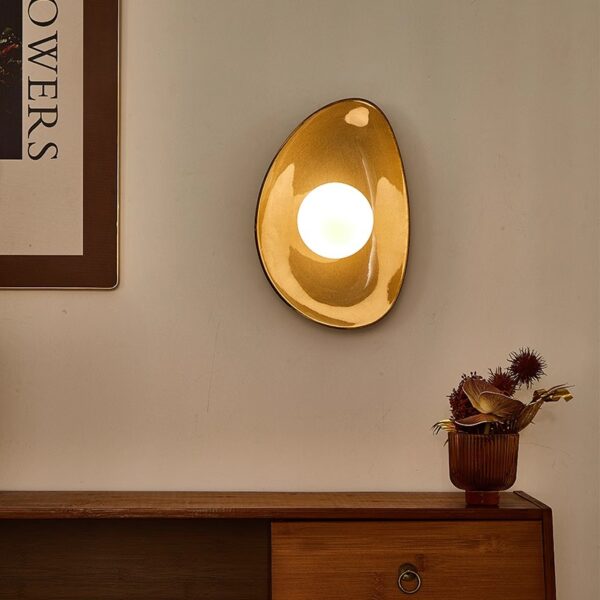Nordic Minimalist Ceramic Wall Sconce - 图片 4