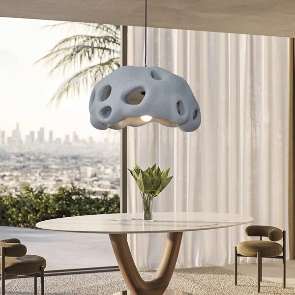 Concrete Chandelier, Wabi-Sabi Industrial Style - 图片 5