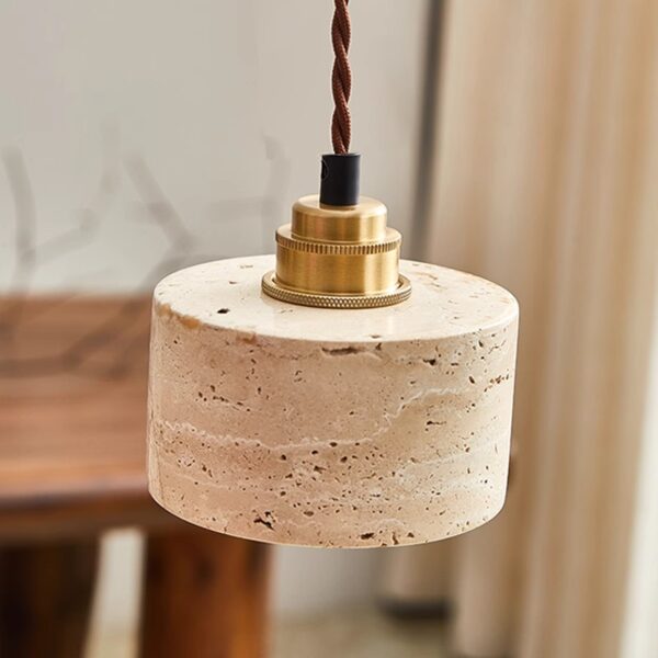 Faux Marble Resin Chandelier, Wabi-Sabi Style - 图片 5