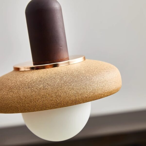 High-Fired Ceramic Wooden Chandelier - 图片 5