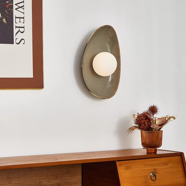 Nordic Minimalist Ceramic Wall Sconce - 图片 5
