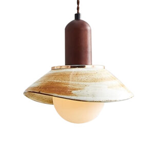 Nordic Minimalist Ceramic Wooden Chandelier